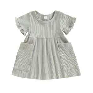 Baby Girl Mint Ribbed w/Pockets Size 12-18M NWT